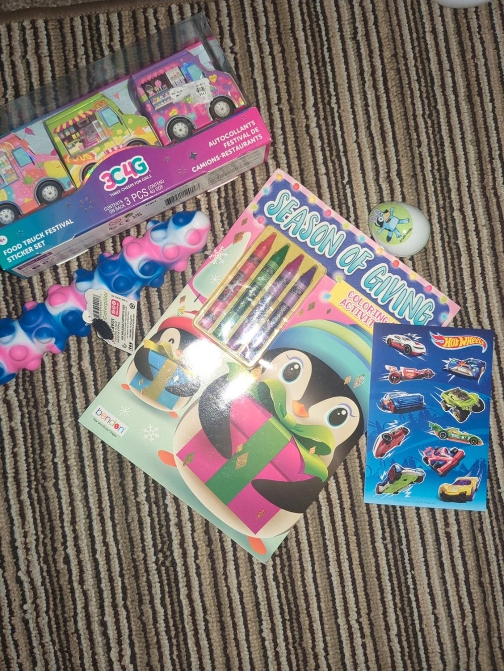 Season of Giving Penguin Coloring Activity Book with Crayons - Pink/Blue